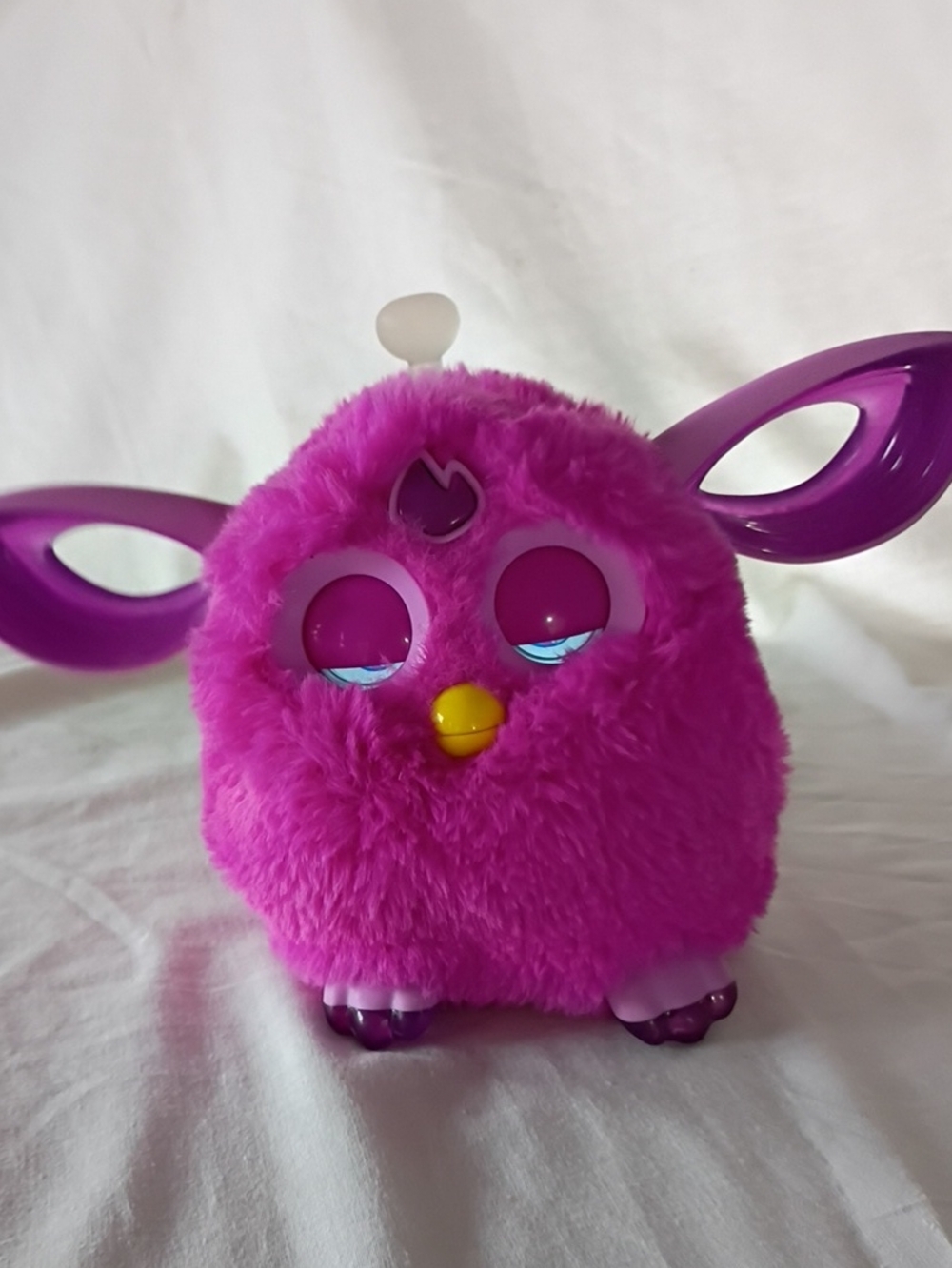 EUC Furby Connect 2016 Hasbro Purple With No Sleep Mask Works Retro Vintage